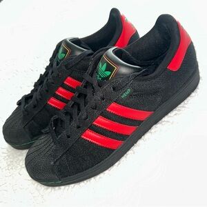 Mens ADIDAS HEMP SUPERSTAR red green yellow black 10.5